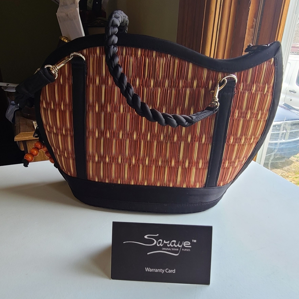 UNIQUE Saraye Original Tatami‎ Kira Wave Grass Purse Basket